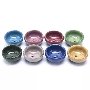 Cute Ice-Crack Glaze Flower Ceramics Succulent Planter Mini Plant Pot Home Decor темно-зеленого