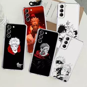 Cute Jujutsu Kaisen Anime Clear Case For Samsung Galaxy S22 S20 FE S21 S10 S9 Plus Note 20 Ultra 10 Lite Soft TPU Phone Shell Samsung S21 5G