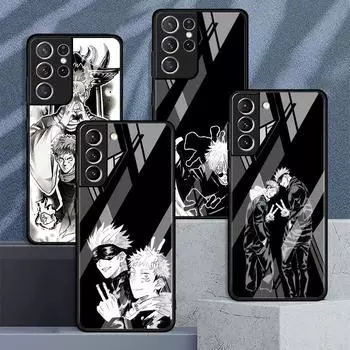 Милый стеклянный чехол с рисунком дзюдзюцу Кайсен Годзё Сатору для Samsung Galaxy S22 S20 FE S21 Plus, чехол для телефона S10 5G S9 Note 20 10 Samsung S22 Ultra 5G