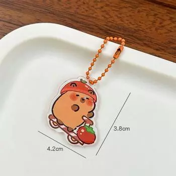 Cute Kapibara Bag Hanging Funny Capibara Pendant Fashion Capybara Acrylic Keychain Unisex style 1