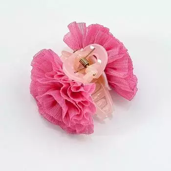 Cute Kids Mini Flower Hair Claw Clips Girls Soft Chiffon Flowers Ponytail Holder Hair Clamps Barrette Fashion Hair Accessories