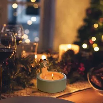 Cute Kitten Candle Holder Warming Paws Cartoon Candle Holder Funny Creative Scented Heat Resistant Crafts Home Desktop Decor New