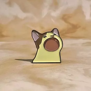 Cute Kitten Open Mouth Brooches Kawaii Cat Metal Badge Clothing Accessories Cat Enamel Pin Coat 1pc