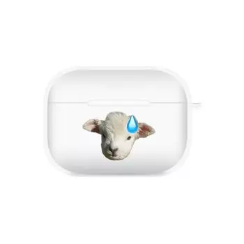 Cute Lamb Earphone Case Applicable AirPods Protective Case 1 Generation 2 Generation Apple 3 Generation Soft Airpodspro Creative [Transparent] Airpodspro