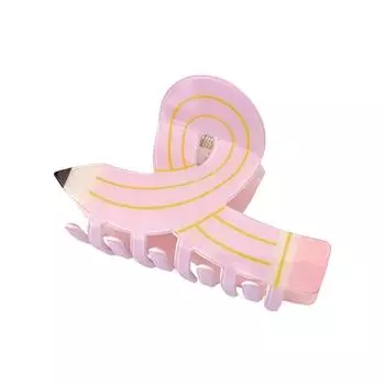 Cute Large Acrylic Pencil Design Hair Claw Clips for Women Girls Creative Cartoon Sunflower Ponytail Hairgrip Hair Accessories