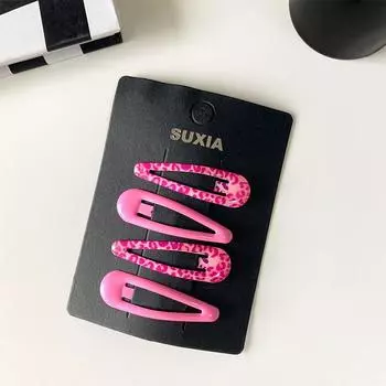 Cute Leopard Candy Color Hairpins Children Girls Kids Hair Clips Pin Barrettes Accessories Hairclip Hairgrips Headdress Headwear 1.4x3.8 cm