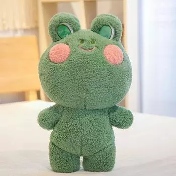 Cute Little Bunny Plush Toy Fluffy Frog Big Hug Pillow Kids Hug Sleep Doll Ragdoll Girlfriend Gift 48cm