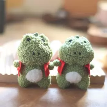 Милый маленький кулон в виде лягушки, плюшевая игрушка-кукла, мультяшный брелок для подвешивания на сумку, тряпичная кукла 11 cm