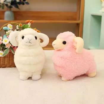 Cute Little Lamb Doll Simulated Lamb Plush Toy Doll Comforting Pillow Children Girl Gift Rag Doll 25cm
