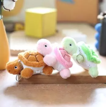 Милая маленькая черепашка Маленькая подвеска Плюшевая игрушка Кукла Мультяшный брелок для сумки Кукла-кукла 12cm