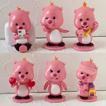 Cute Loopy Pvc Beaver Toys Models Set For Travel Gift And Girls Decoration Room