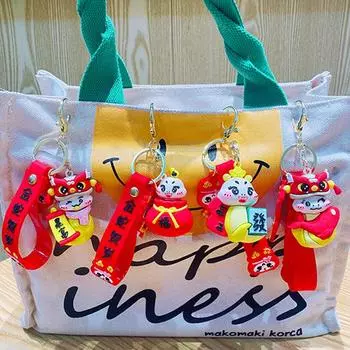 Милый брелок на удачу в год змеи, благословение, креативный брелок на год, красная подвеска в виде мультяшной змеи, сувениры для вечеринок