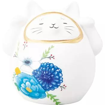 Cute Miscellaneous Goods Colon and Cat Daruma 8 x 10 cm Japanese Miscellaneous Goods Japan Gift Concierge Cat Goods White Made in Japan Kabuki Cat белый