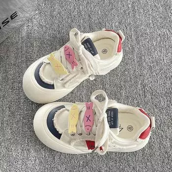 Cute niche milk huhu bread shoes women s 2025 new spring and summer versatile board shoes platform casual student sports shoes 35 синий