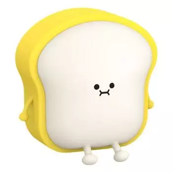 Cute Night Light Toast Bread LED Bedside Lamp Dimmable Timer Function Rechargeable Portable Bedroom Light Decoration Warm light