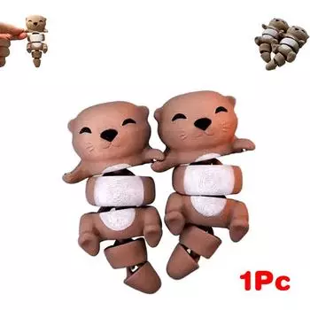 Cute Otters Magnetic Hand-Holding Companions Otters Gifts Sea Otter Gifts 3D Printed Animals Fidget Toys Adults Otter Gifts