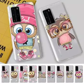 Чехол для телефона Cute Owl для Samsung A51 A52 A71 A12 для Redmi 7 9 9A для Huawei Honor8X 10i прозрачный чехол Samsung A51