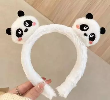Cute Panda Doll Headband Headdress Wash Face Hair Card Hair Clip Hairband Loop Children Adult Hair Accessories