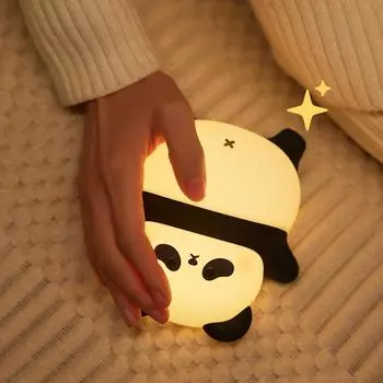 Cute Panda Night Light LED Silicone Night Light USB Charging Touch Timer Night Lamp Bedroom Decoration Children s Birthday Gift