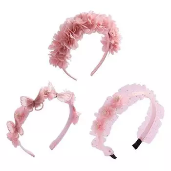 Cute Pearl Wedding Crown Handmade Hair Jewelry Hair Accessories Hairband Girls Women Lady 1