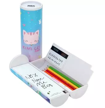 Cute pencil case for elementary school and Large standing pencil simple and stylish design with a and pencil Clear pen pouch with a slim cylindrical