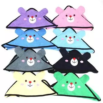 Cute Pet Dog Towel Soft Drying Bath Pet Towel For Dog Cat Hoodies Puppy Super Absorbent Bathrobes Cleaning Supply 8 Colors New S чёрный