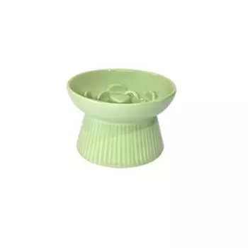 Cute Pet High Foot Bowl Ceramic Dog Feeding Basin Pet Drinking Feeder Neck Protection