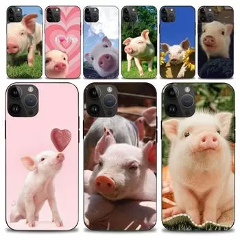 Чехол для телефона Cute Pet Pig iPhone15 14 13 12 11 Pro Max Mini X 7 8 Мягкий чехол iPhone12PRO