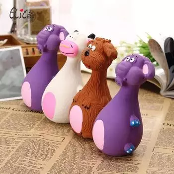 Cute Pet Toys Latex Dog Toys Cute Cartoon Dog Chewing Teething Toys Pet Toys Rubber Sound Toys Squeaky Suitable for All Breeds