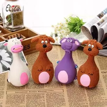 Cute Pet Toys Latex Dog Toys Cute Cartoon Dog Chewing Teething Toys Pet Toys Rubber Sound Toys Squeaky Suitable for All Breeds