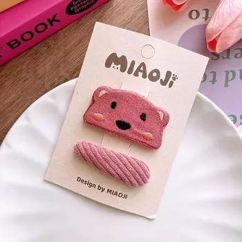 Cute Pink Hairpins Set Women Girl Children Bangs Hair Clips Pin Barrettes Accessories Hairgrips Headwear Headdress Ornament