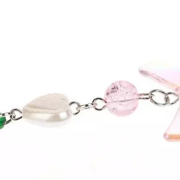 Cute Pink Red Cherry Strawberry Phone Strap Charm Lanyard Keychain Keycord For Girl Woman Bag Camera Pendant For Earphone Case розовый