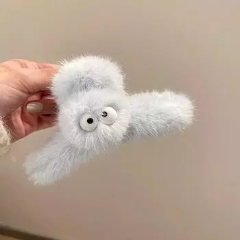 Cute Plush Hair Claw Clip Cartoon Dolls Grabbing Clip Ponytail Claw Clip Fashions Women Girl Hair Clip Hair Accessories Gifts