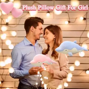 Милая плюшевая кукла-подголовник в подарок женщине или ребенку синий