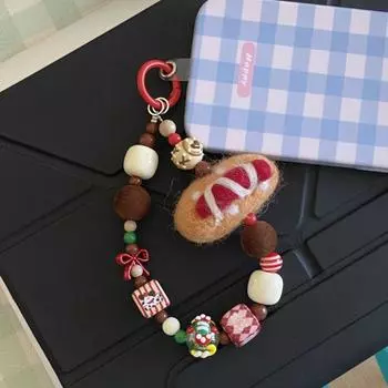 Cute Plush Keychain Felt Car Key Ring Creative Christmas Tree Pendant Backpack Decoration Christmas Tree