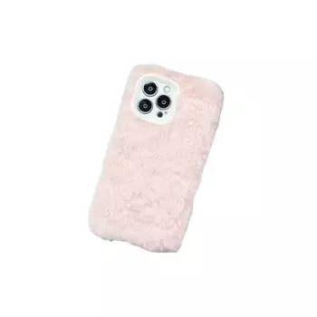 Милый чехол для телефона из плюшевого меха кролика для модной защиты IP16 ProMax жёлтый