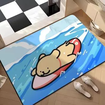 Cute Puppy Mat Cute Cartoon Bathroom Absorbent Diatom Mud Carpet Quick Drying Soft Toilet Door Non-slip Mat 30*50
