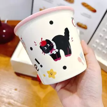 Cute Puppy Thickened Coffee Cup Water Cup Household Cartoon Paper Cup Shape Hand Holding Cup Ceramic Cup Mug Mug 340ml