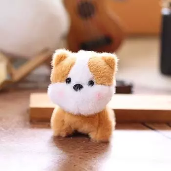 Cute Puppy Toy Keychain Animal Plush Super Soft Backpack Pendant For Teens