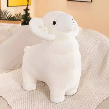 Cute Rabbit Fur Simulation Cashmere Toy Cartoon Doll Tv Cabinet Ornament Bedside Ornament For Children S Gifts 40cm белый