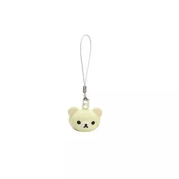 Cute Relaxed Bear Lazy Bear Bell Pendant Student Mobile Phone Pendant School Bag Small Hanging Jewelry Bear Keychain 1pcs