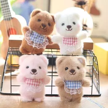 Милый шарф медведь кулон плюшевая игрушка кукла мультяшная подвеска для сумки брелок тряпичная кукла 12cm