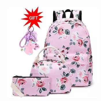 Cute School Backpacks For Girls Flower Backpack For Children Primary School Students Princess Bag Kids Backpack Girls Book Bag чёрный