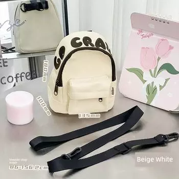 Cute Schoolbag Pencil Case Crossbody Junior High School Girls Ins Good-looking 2025 New Arrival Large Capacity Pencil Stationery Box Creamy-white dual-use pencil bag backpack]