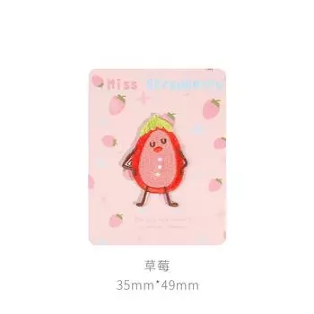 Cute Self-Adhesive Cloth Sticker Clothes T-Shirt Bag Pants Holes And No Marks Repair Subsidy Embroidery Patch Sticker Pattern Decal 1 #strawberry