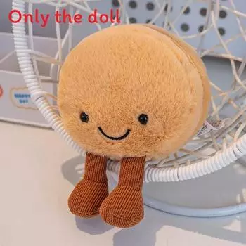 Cute Shaped Macaron Plush Toy Doll With Smiling Expression For Children Gift