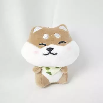 Cute Shiba Inu Dog Plush Doll, Puppy Doll Loyal Dog Schoolbag Pendant Doll Doll 10cm светло-коричневого