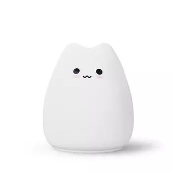 Cute Silicone Cat Lamp Bedroom Led Eye Protection Lamp No7 Powered Battery StyleA