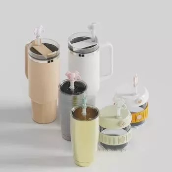 Cute Silicone Straw Cap Bow-knot Sealing Leak-proof Straw Plug Cartoon 8-12mm Universal Ice Cup Straw Cover Cup Accessories слоновая кость