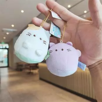 Милая имитация кошки плюшевая игрушка брелок мультяшное животное плюшевый брелок изысканный рюкзак украшения аксессуары подарки